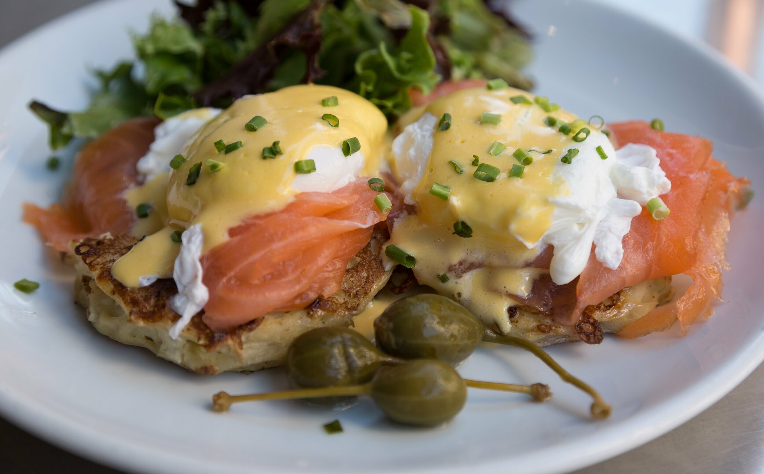 Eggs Benedict with Salmon and Crab