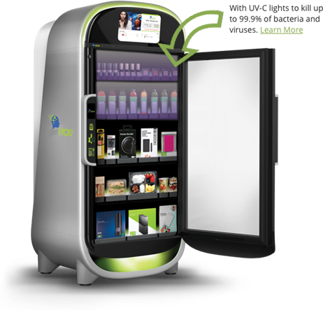 Vending Machines with Sanitizing Lights
