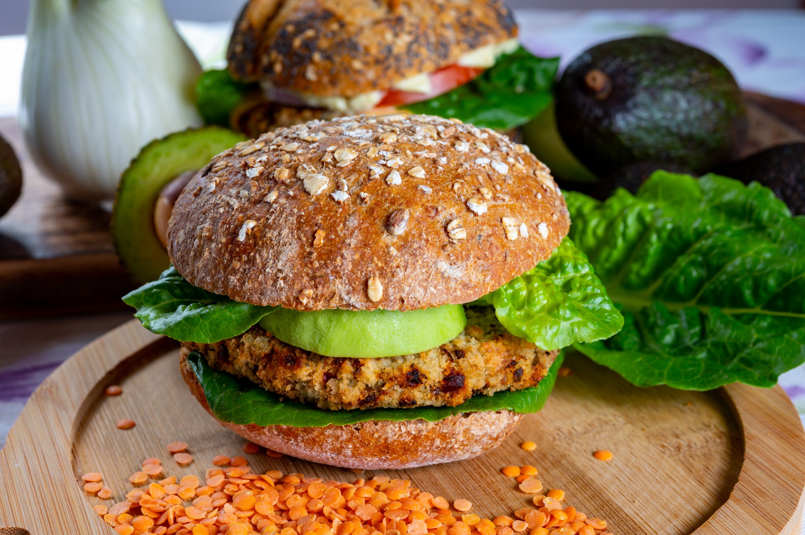 Chef Alan Hepner's Veggie & Lentil Burger