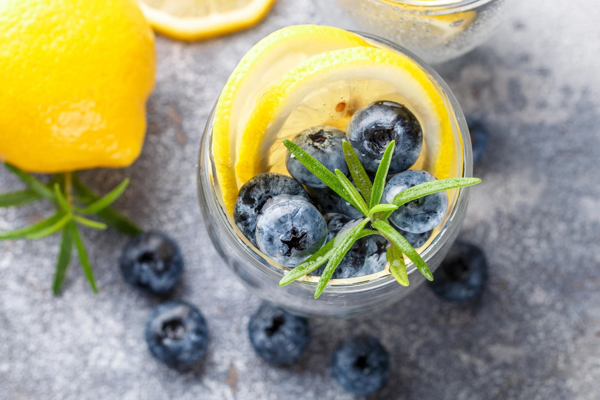 Blueberry Lemon Rosemary Spritz
